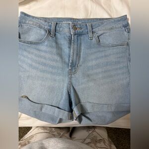 Old Navy Light Blue High-Rise Denim Shorts